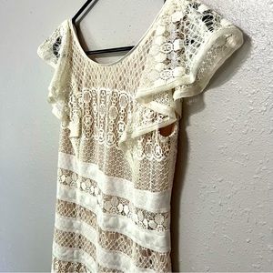 BCBGMAXAZRIA White Lace Dress